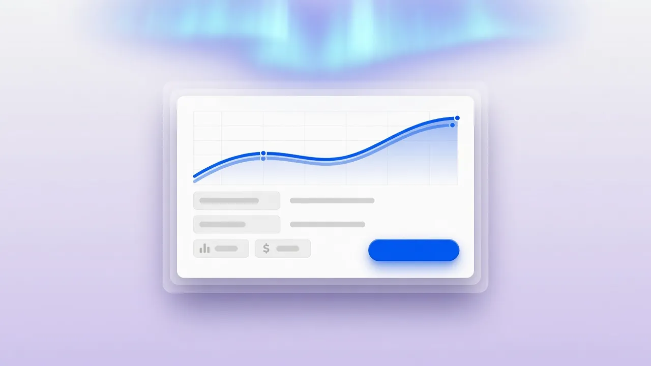 Nestfigure calculator product preview with growth chart and clean inputs